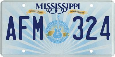 MS license plate AFM324