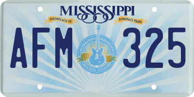 MS license plate AFM325