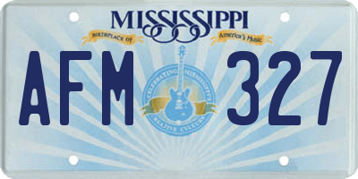 MS license plate AFM327