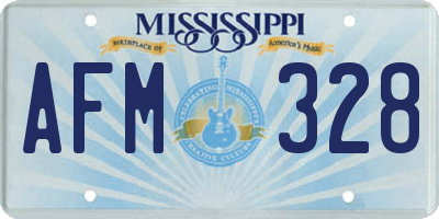 MS license plate AFM328
