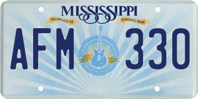 MS license plate AFM330