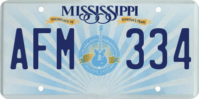 MS license plate AFM334
