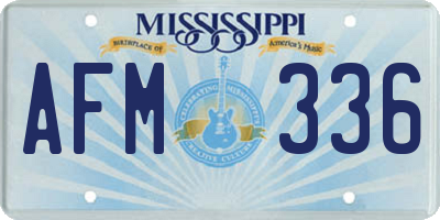 MS license plate AFM336