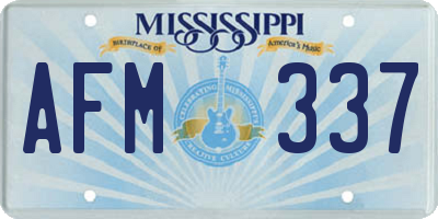 MS license plate AFM337