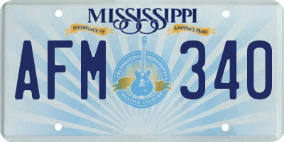 MS license plate AFM340