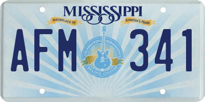 MS license plate AFM341