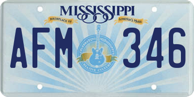 MS license plate AFM346
