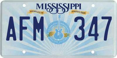 MS license plate AFM347