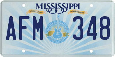 MS license plate AFM348