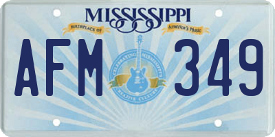 MS license plate AFM349