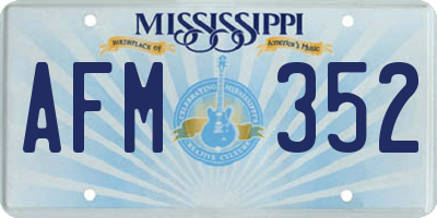 MS license plate AFM352