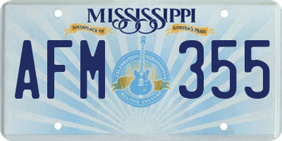 MS license plate AFM355
