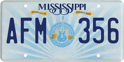 MS license plate AFM356
