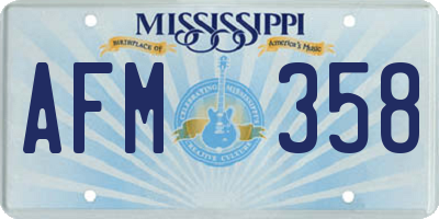 MS license plate AFM358