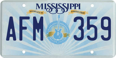 MS license plate AFM359