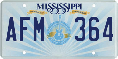 MS license plate AFM364