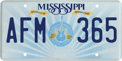 MS license plate AFM365