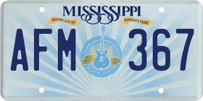 MS license plate AFM367