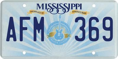 MS license plate AFM369