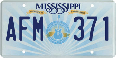 MS license plate AFM371