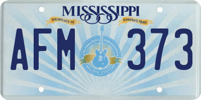 MS license plate AFM373