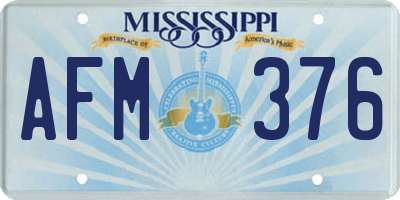 MS license plate AFM376
