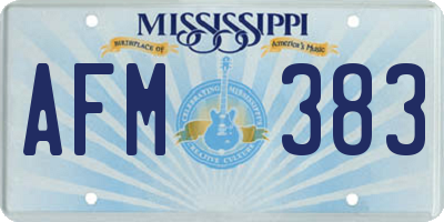 MS license plate AFM383