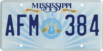 MS license plate AFM384