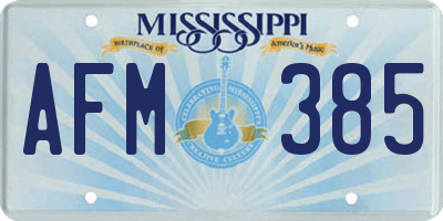 MS license plate AFM385