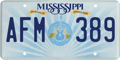 MS license plate AFM389