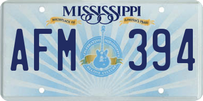 MS license plate AFM394