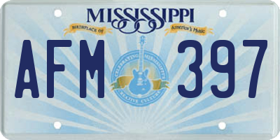 MS license plate AFM397