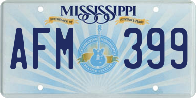 MS license plate AFM399