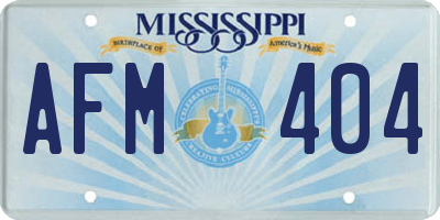 MS license plate AFM404
