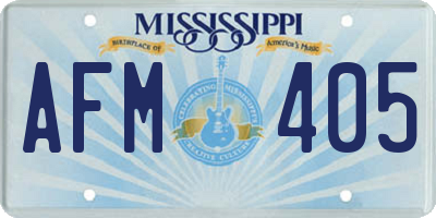 MS license plate AFM405