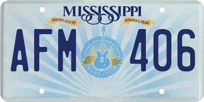 MS license plate AFM406