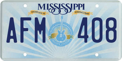 MS license plate AFM408