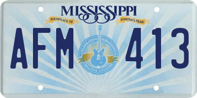 MS license plate AFM413