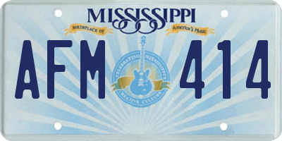 MS license plate AFM414