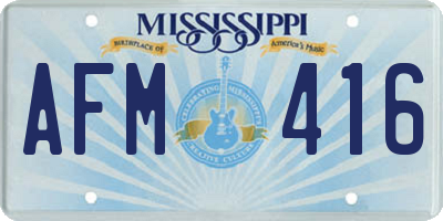 MS license plate AFM416