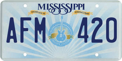 MS license plate AFM420
