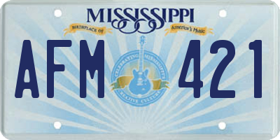 MS license plate AFM421