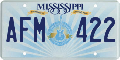 MS license plate AFM422