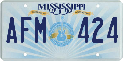 MS license plate AFM424