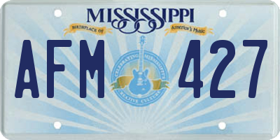 MS license plate AFM427
