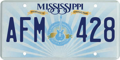 MS license plate AFM428