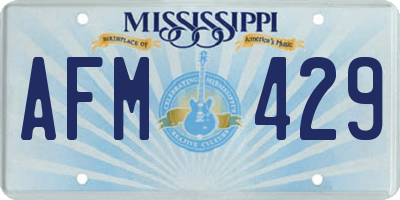 MS license plate AFM429