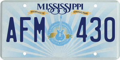 MS license plate AFM430