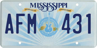 MS license plate AFM431