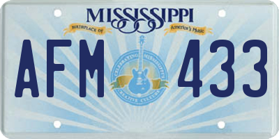 MS license plate AFM433